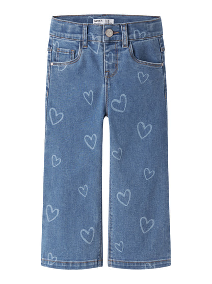 Name it Jeans Wide Rose mit Herzen