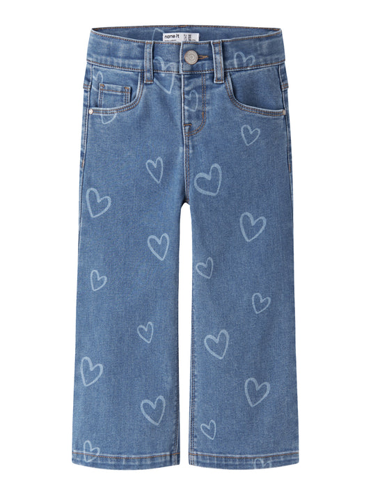 Name it Jeans Wide Rose mit Herzen