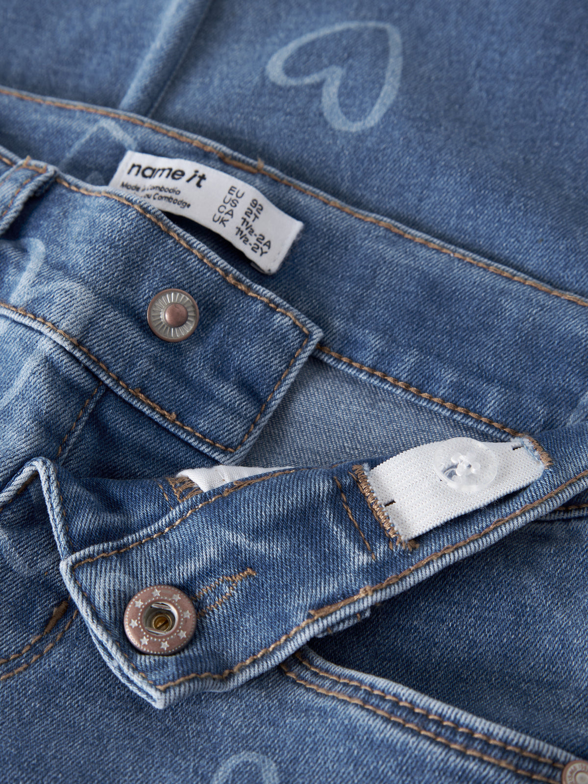 Name it Jeans Wide Rose mit Herzen