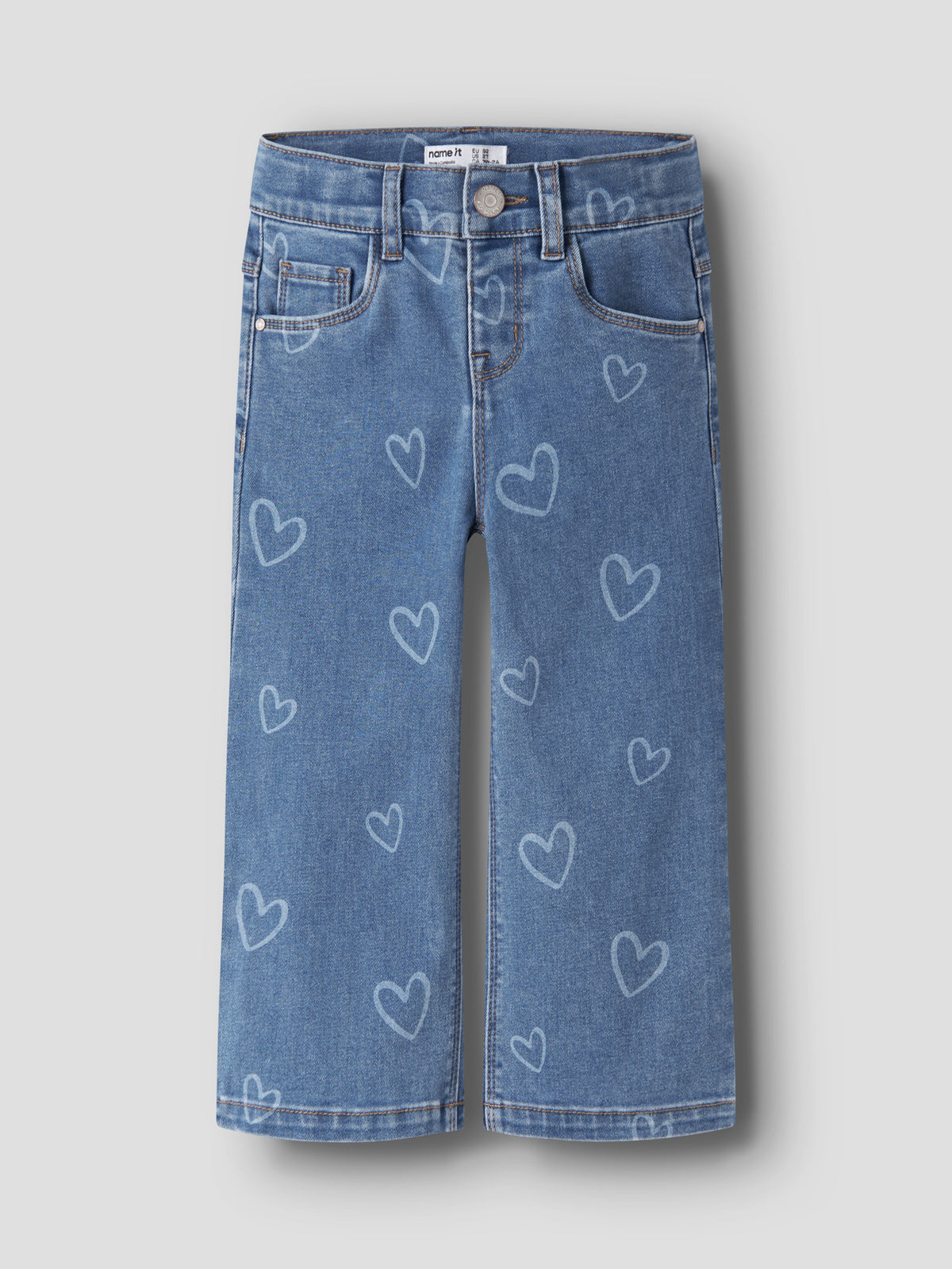 Name it Jeans Wide Rose mit Herzen
