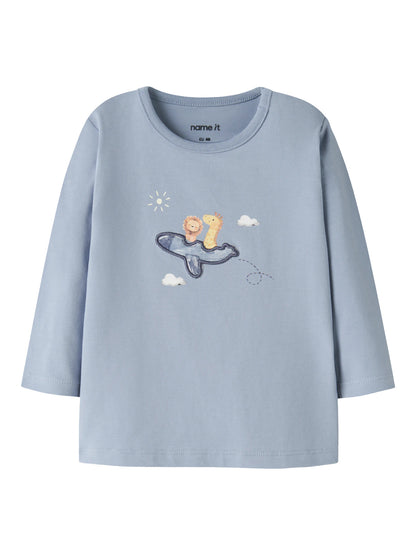 Name it Langarmshirt mit süßem Tierprint