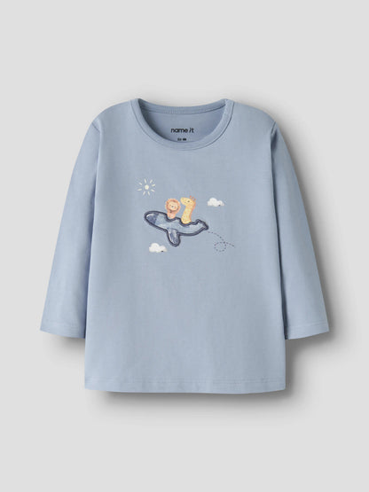 Name it Langarmshirt mit süßem Tierprint