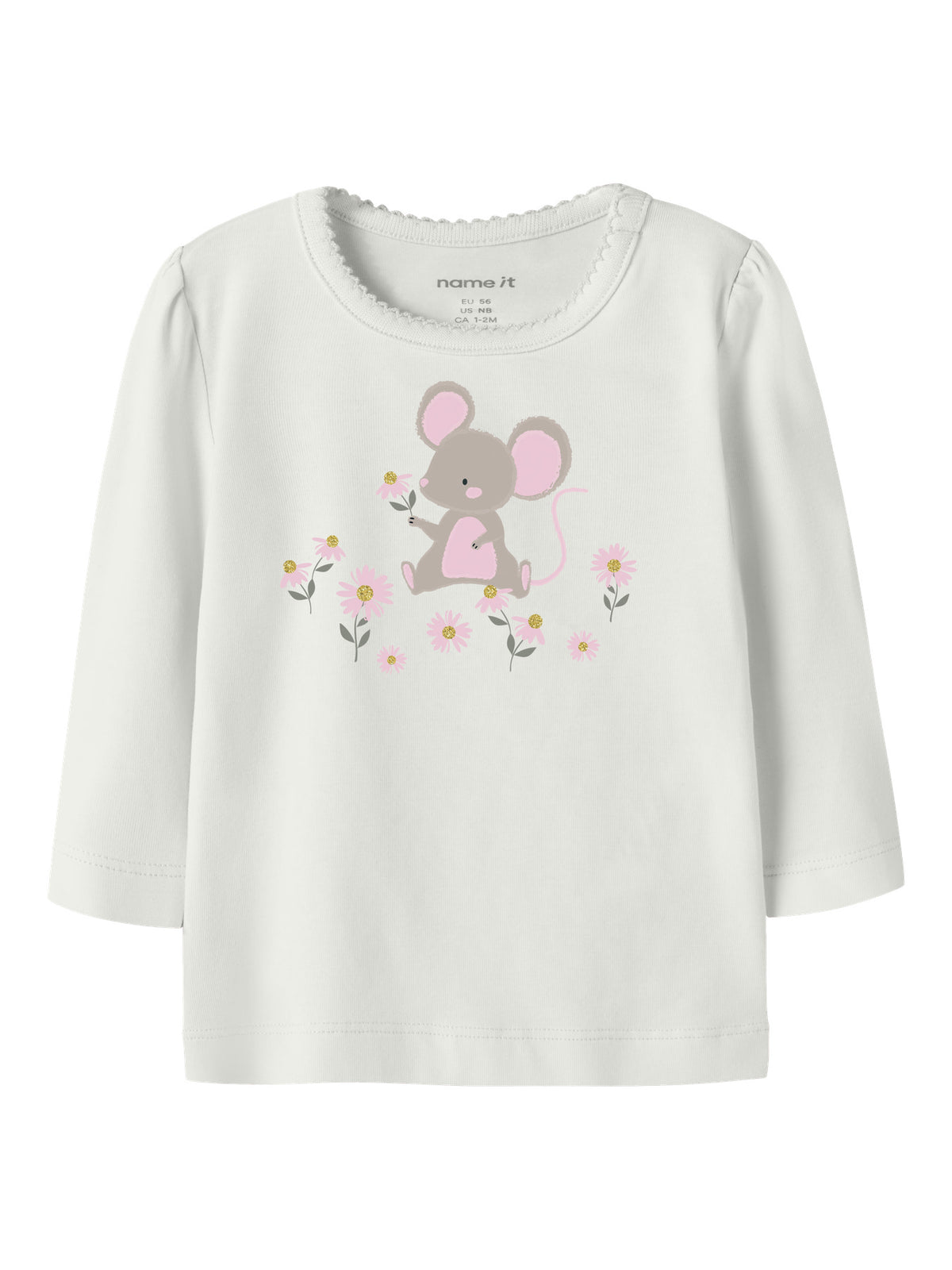 Name it Langarmshirt mit Mäuseprint aus Bio-Baumwolle