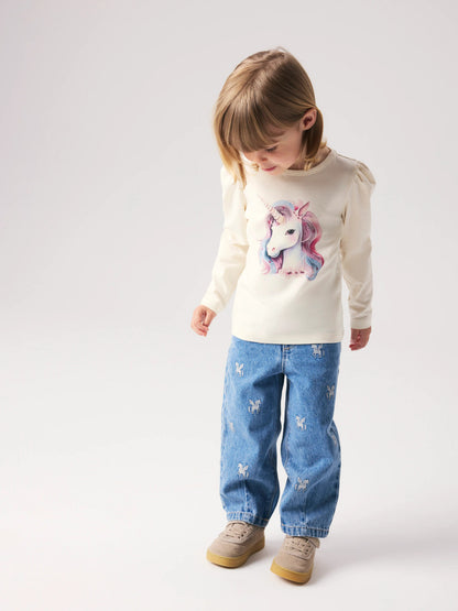 Name it Langarmshirt mit Einhornprint