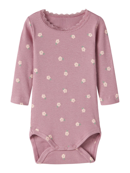 Name it Body Langarm mit kleinem Blümchenprint