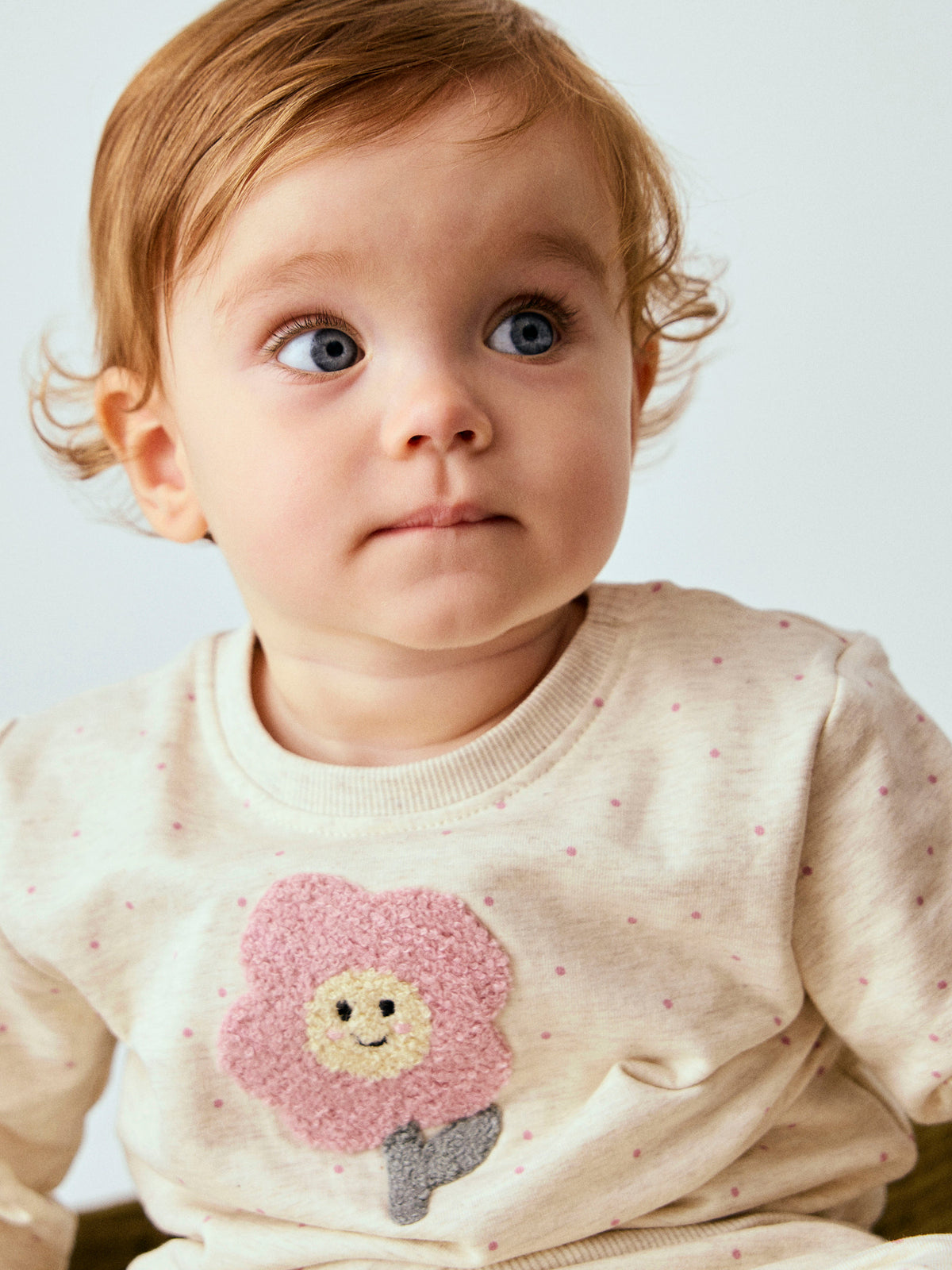 Name it Sweatshirt mit applizierter Blume aus Bio-Baumwolle