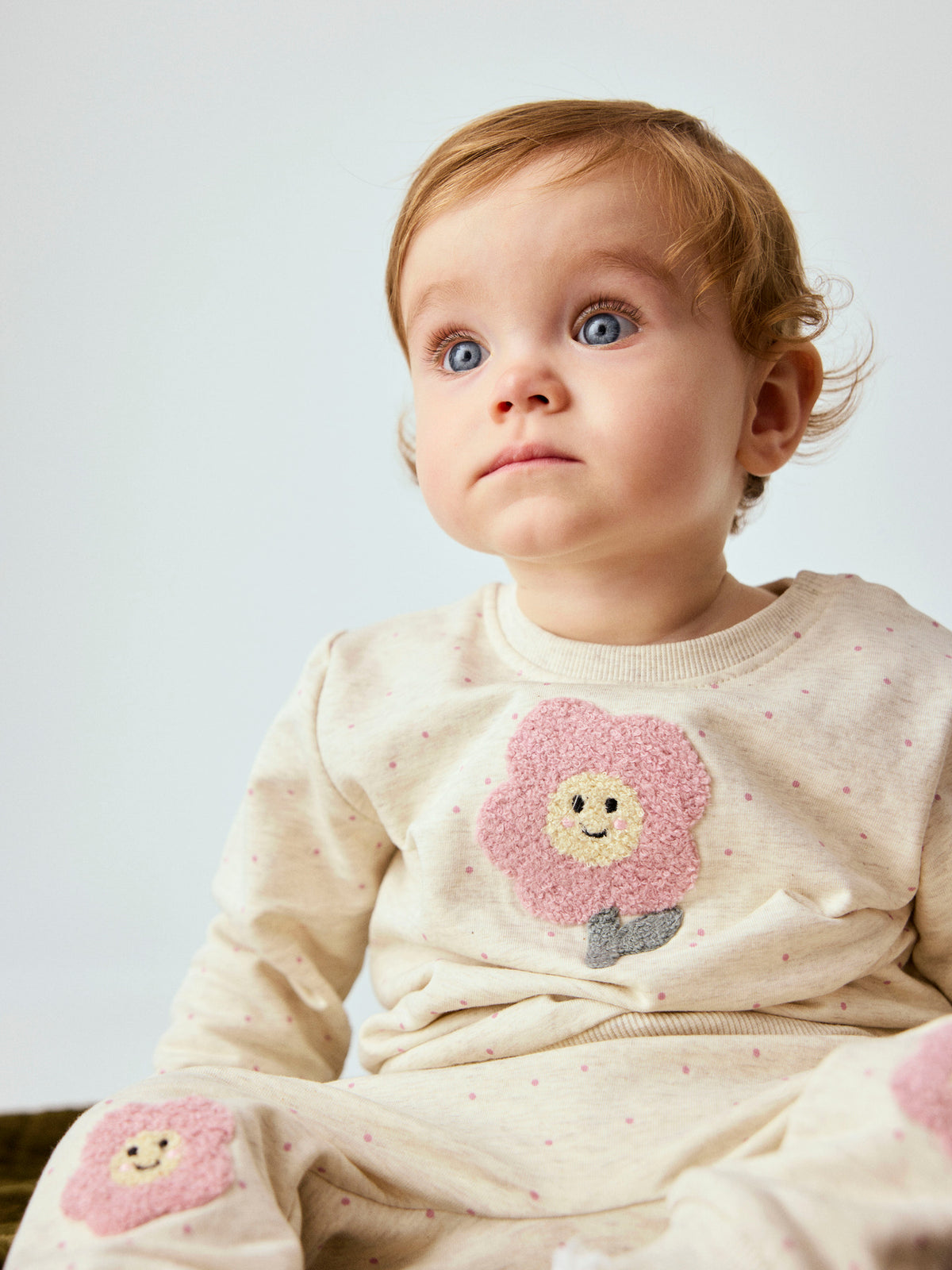 Name it Sweatshirt mit applizierter Blume aus Bio-Baumwolle