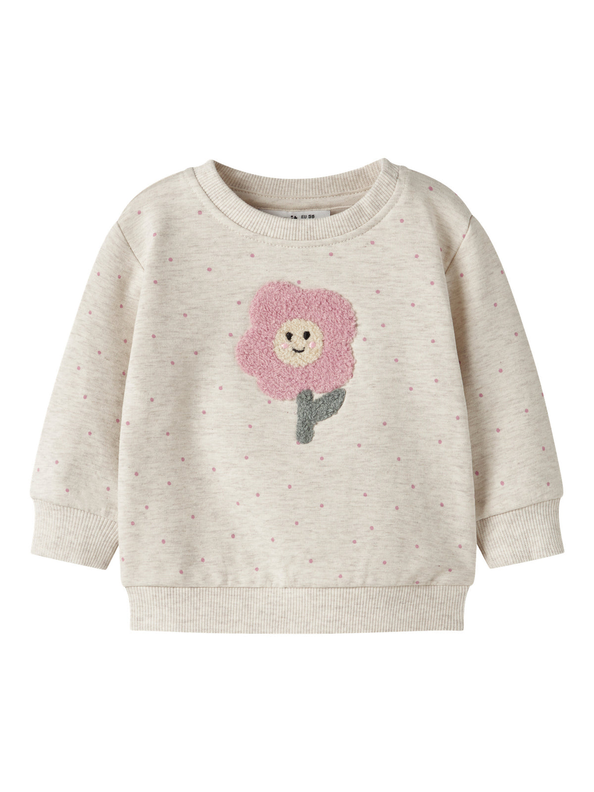Name it Sweatshirt mit applizierter Blume aus Bio-Baumwolle