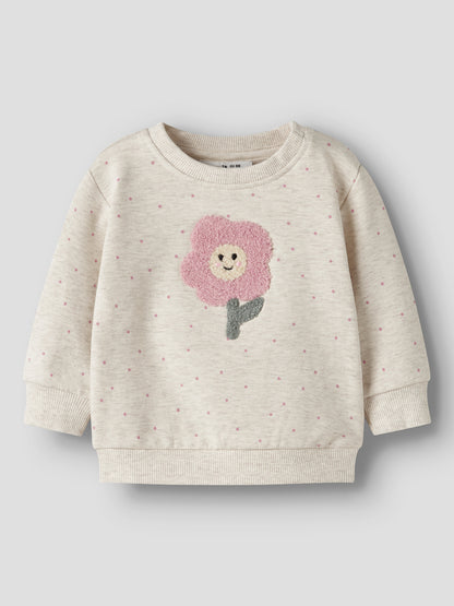 Name it Sweatshirt mit applizierter Blume aus Bio-Baumwolle