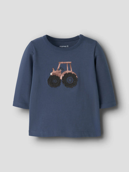 Name it Langarmshirt mit Traktor aus Bio-Baumwolle