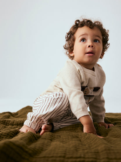 Name it Strickpullover mit Kuh aus Bio-Baumwolle