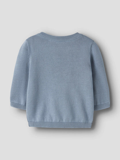 Name it Strickpullover mit Kuh aus Bio-Baumwolle