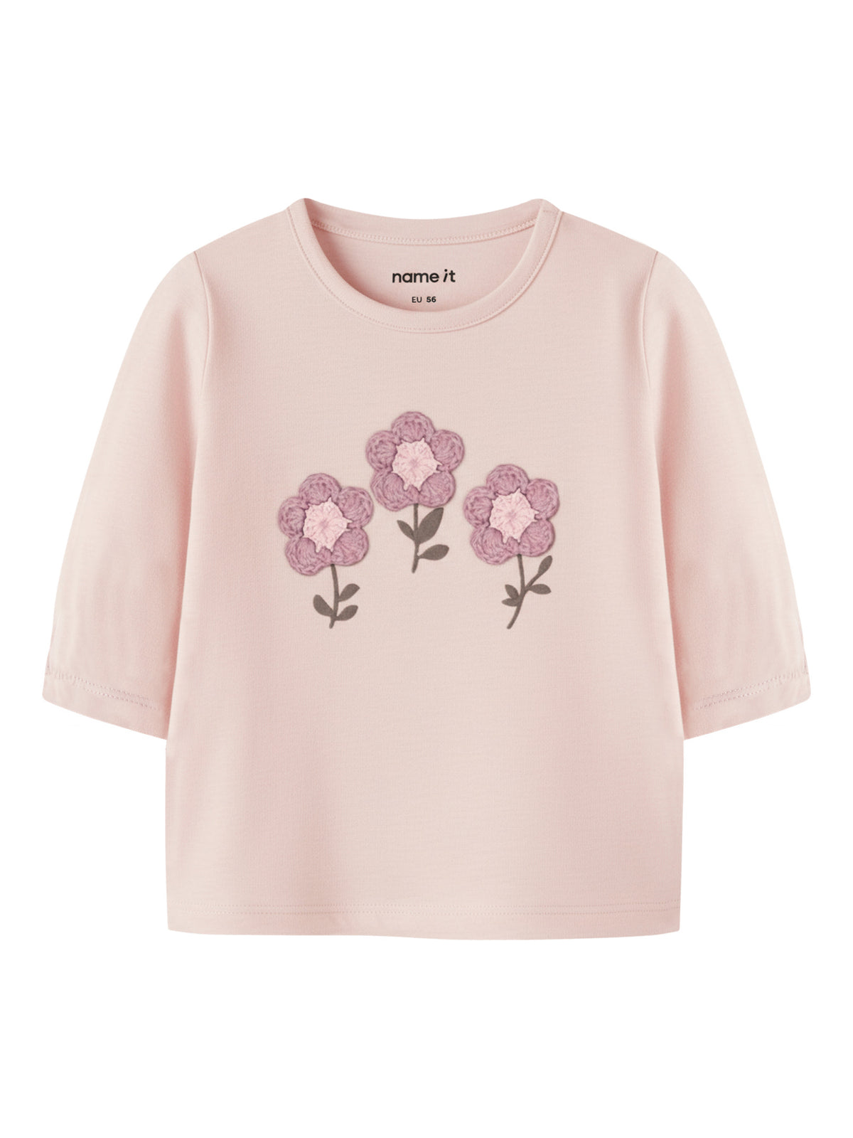 Name it Langarmshirt mit applizierten Blumen aus Bio-Baumwolle