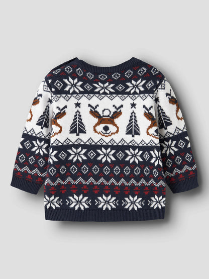 Name it Weihnachtspullover Baby aus Bio-Baumwolle