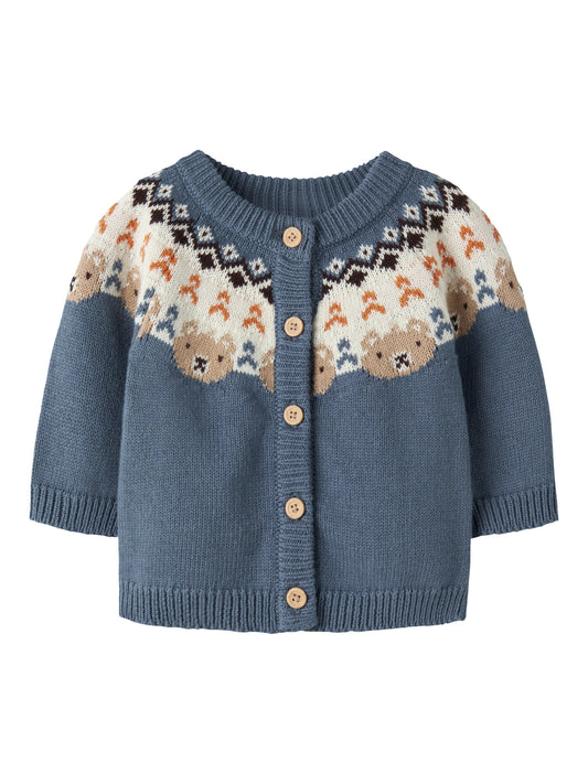Name it Strickjacke mit Jacquard-Muster aus Bio-Baumwolle