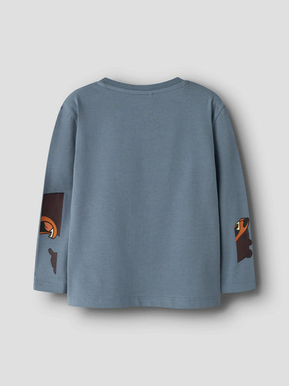 Name it Langarmshirt Otto mit Bärenprint aus Bio-Baumwolle