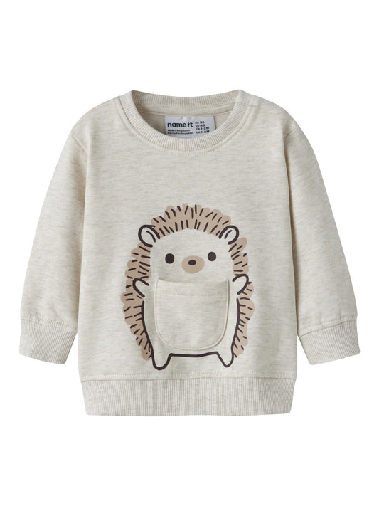Name it Sweatshirt mit Igelprint aus Bio-Baumwolle