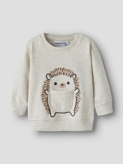 Name it Sweatshirt mit Igelprint aus Bio-Baumwolle