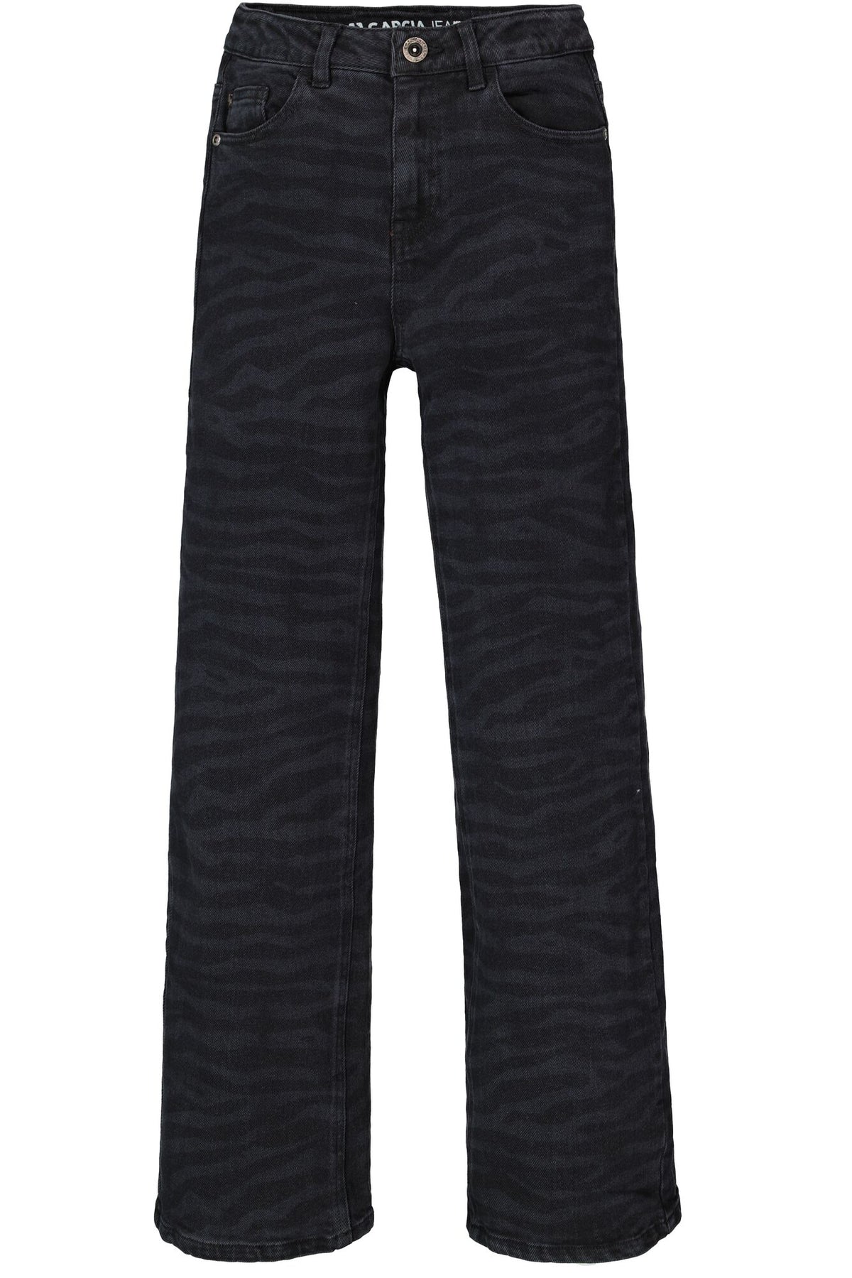 Garcia Schwarze Jeans in Zebraoptik