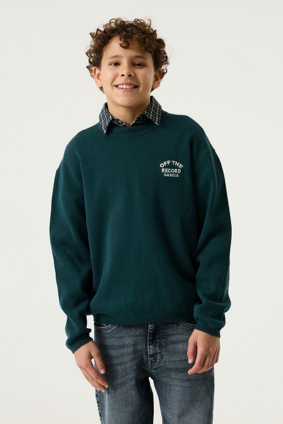 Garcia Grüner Strickpullover