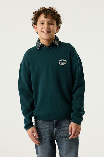 Garcia Grüner Strickpullover
