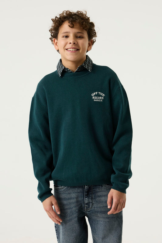Garcia Grüner Strickpullover