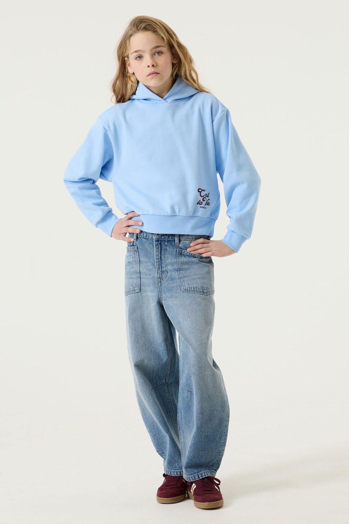Garcia Hoodie mit appliziertem Rückenprint