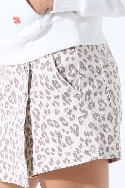 Garcia Skort mit Leoprint