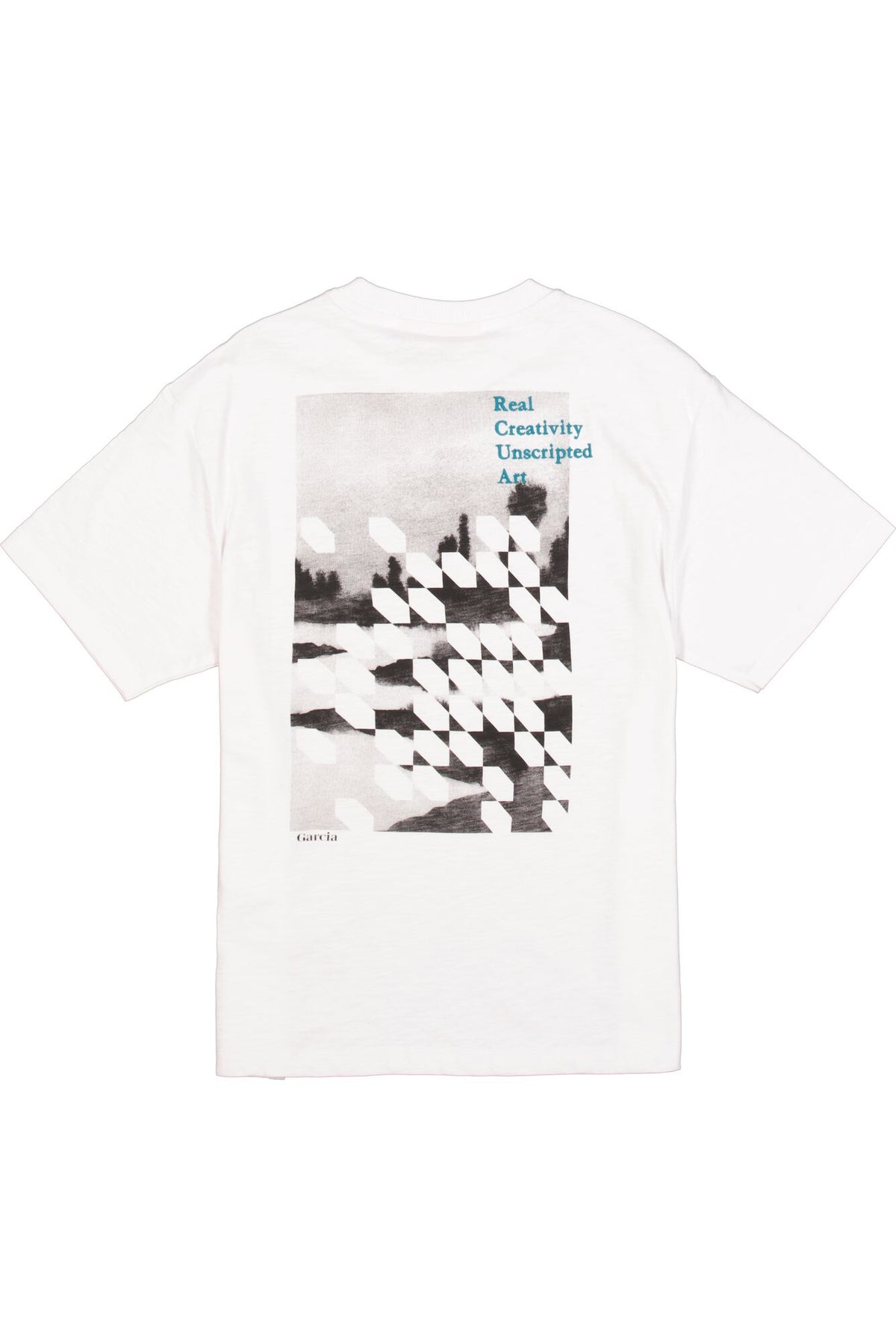 Garcia Weißes T-Shirt mit Rückenprint