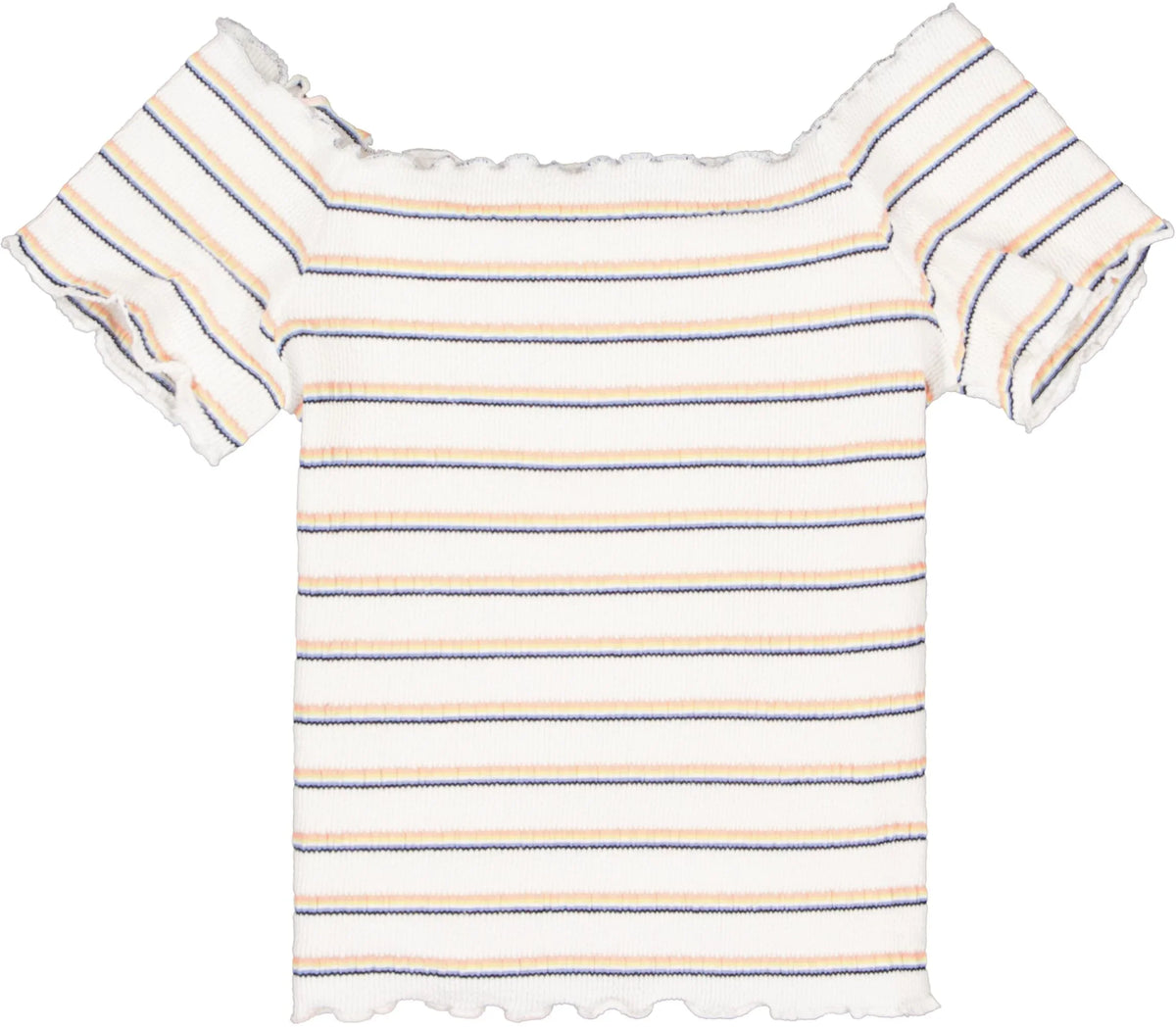 Weiß gestreiftes Off-Shoulder Top von Garcia
