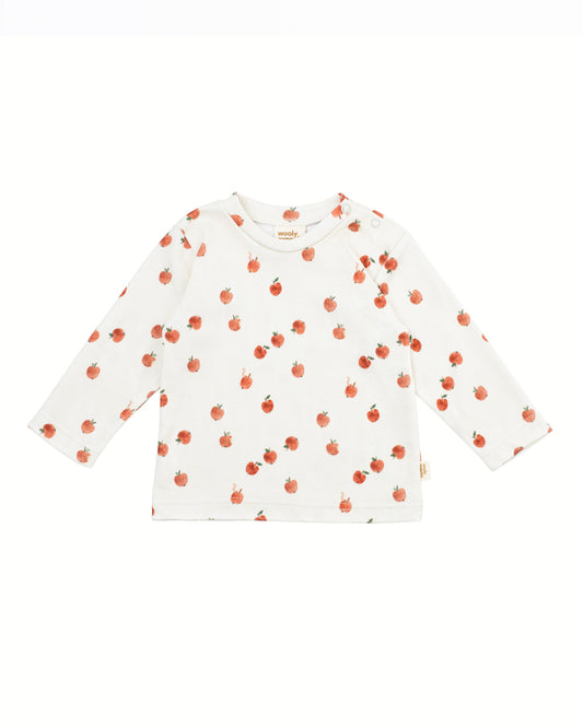 Wooly Organic Langarmshirt 'Pick a Apple' GOTS