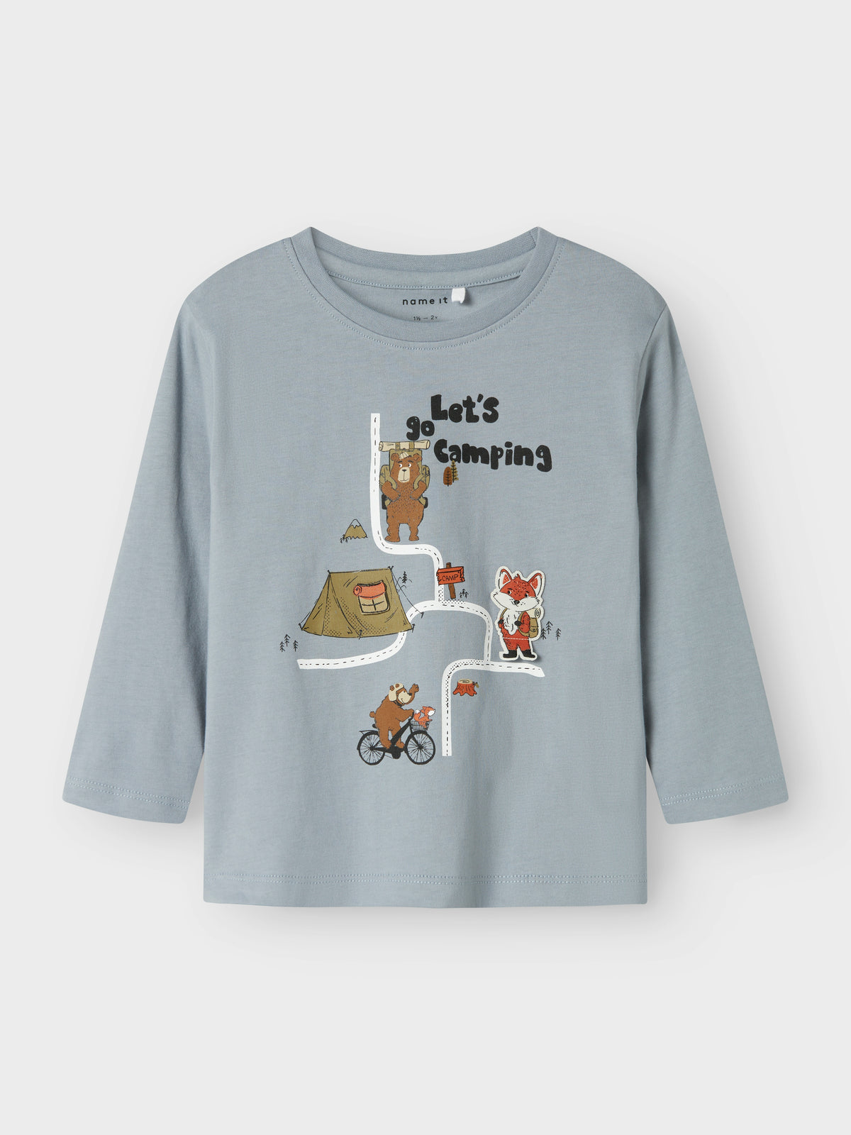 Name it Langarmshirt 'Let's camping'