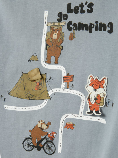 Name it Langarmshirt 'Let's camping'