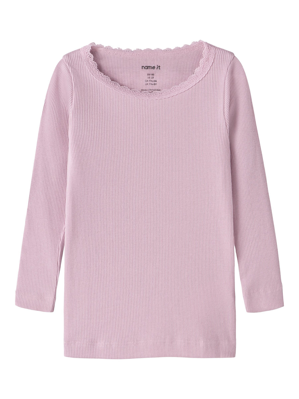Name it Langarmshirt Basic mit Spitze