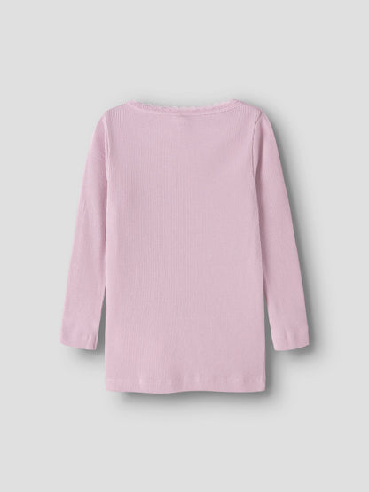 Name it Langarmshirt Basic mit Spitze