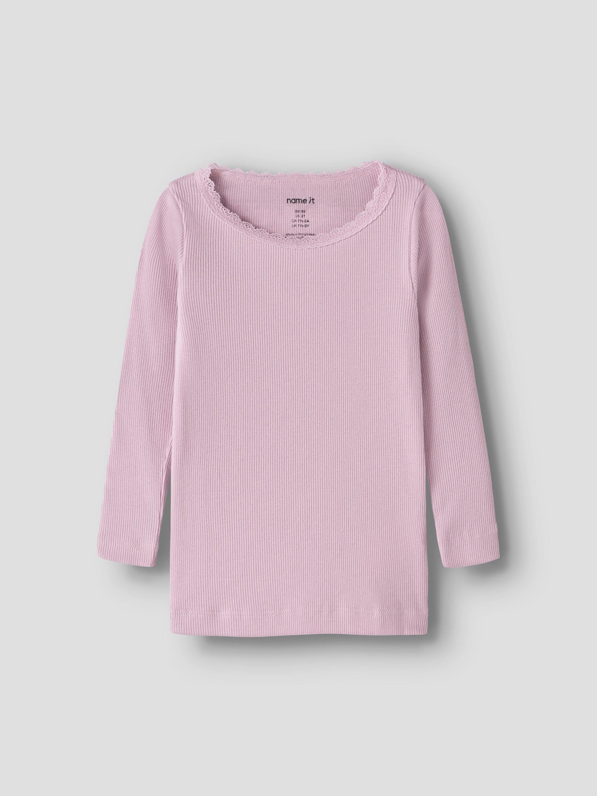 Name it Langarmshirt Basic mit Spitze