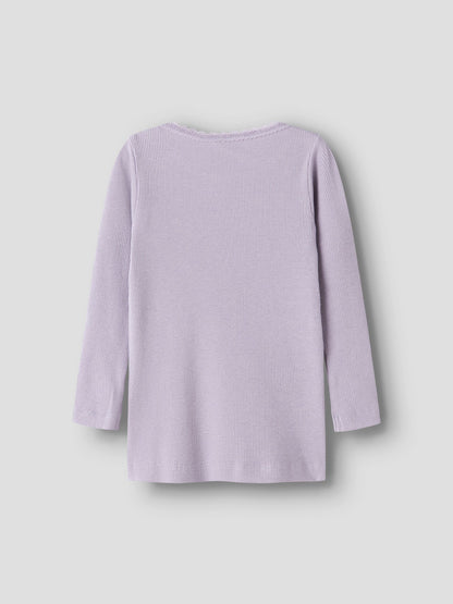 Name it Langarmshirt Basic mit Spitze