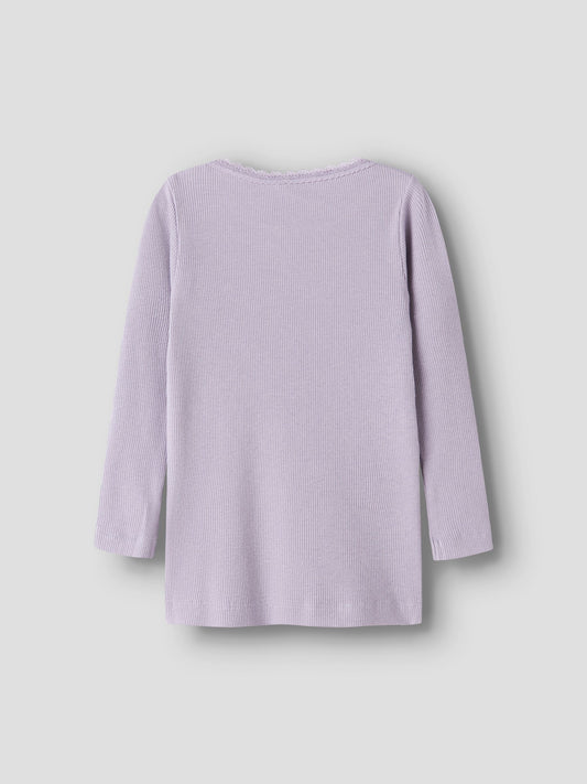 Name it Langarmshirt Basic mit Spitze