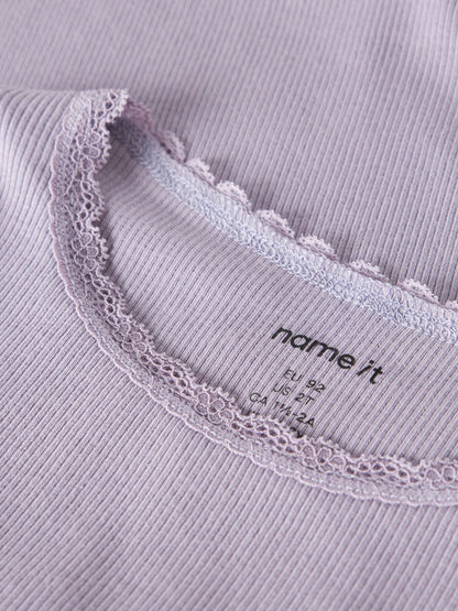 Name it Langarmshirt Basic mit Spitze