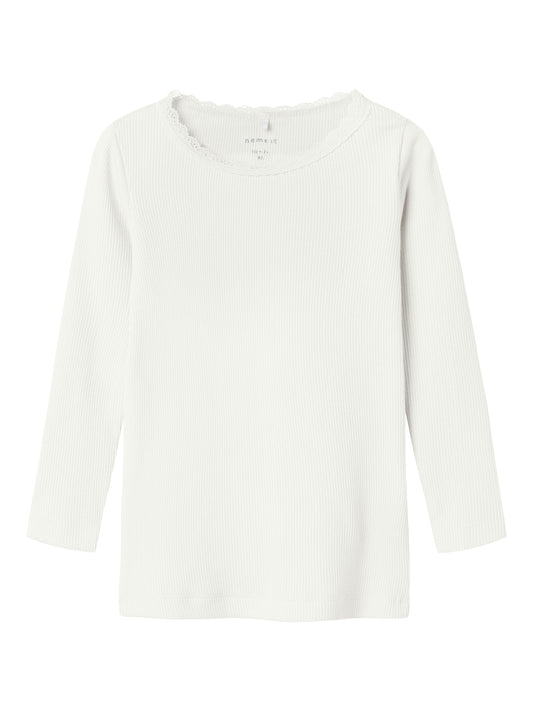 Name it Langarmshirt Basic mit Spitze