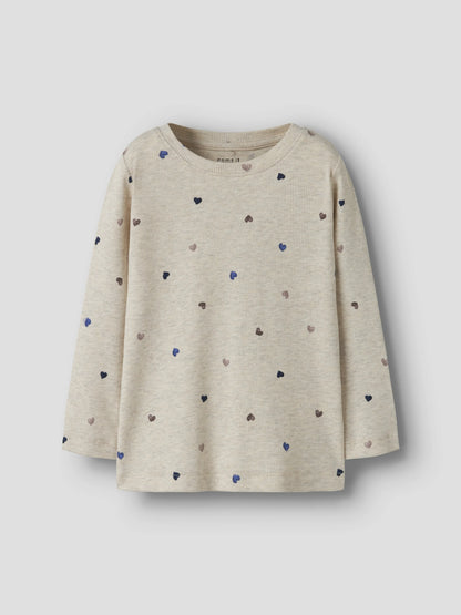 Name it Langarmshirt mit Herzchenprint