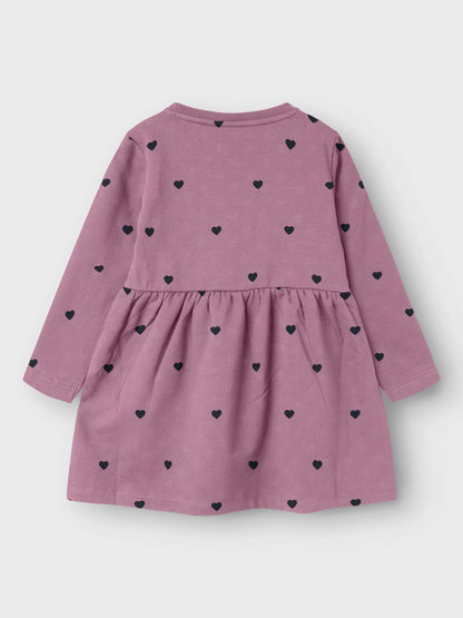 Name it Sweatkleid mit kleinen Herzchen