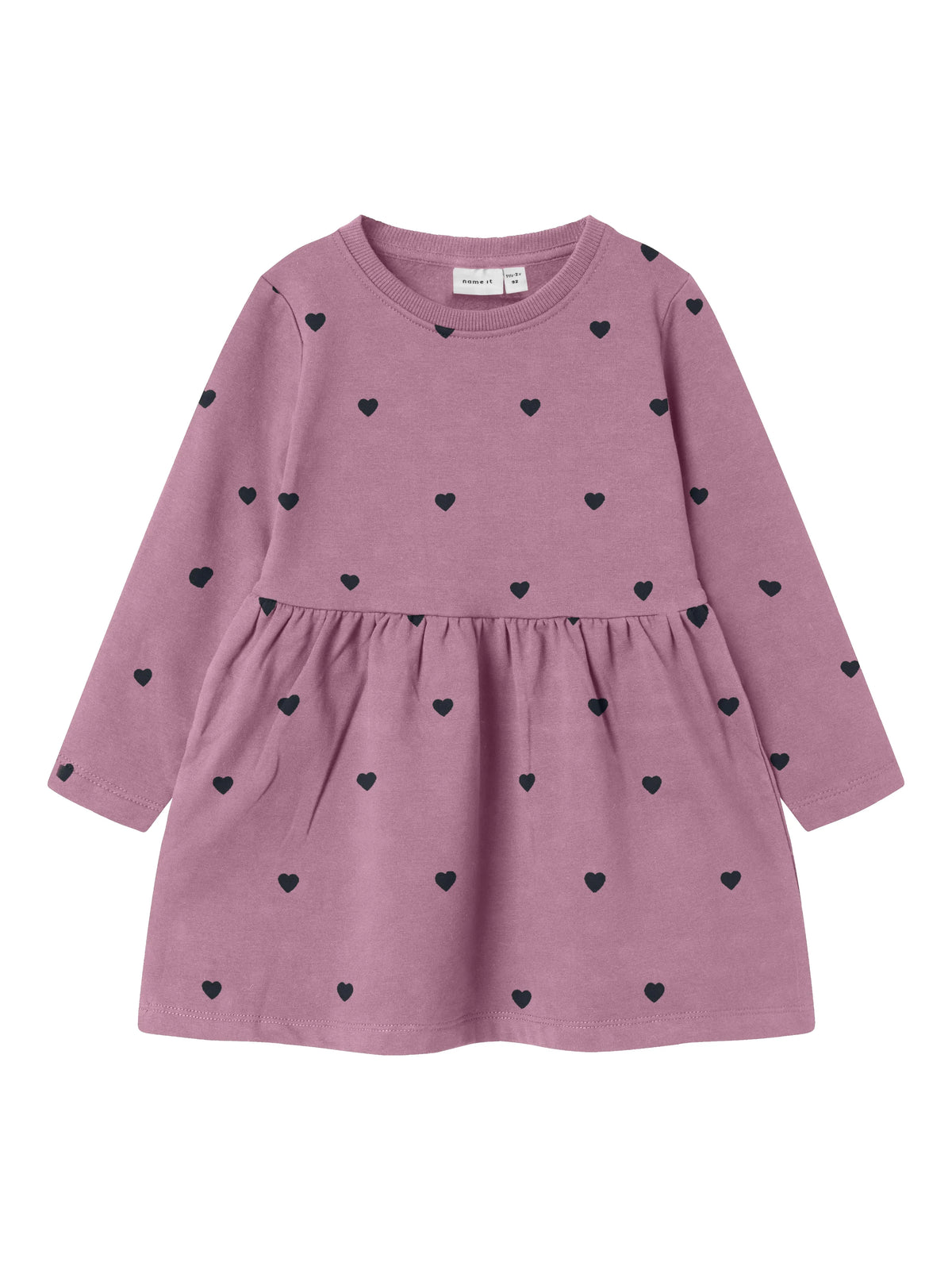 Name it Sweatkleid mit kleinen Herzchen