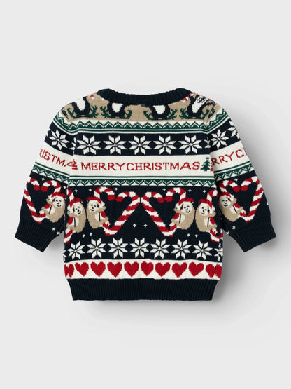 Name it Weihnachts-Strickpullover aus Baumwolle