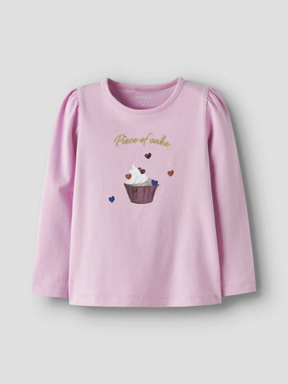 Name it Langarmshirt mit Cupcake-Print