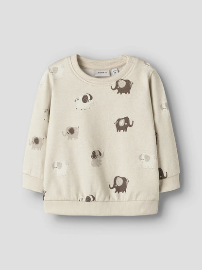 Name it  Sweatshirt mit Elefantenprint aus Bio-Baumwolle