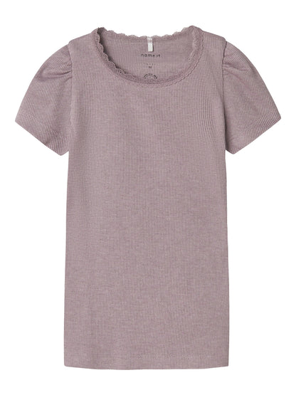 Name it T-Shirt mit Spitze aus Bio-Baumwolle