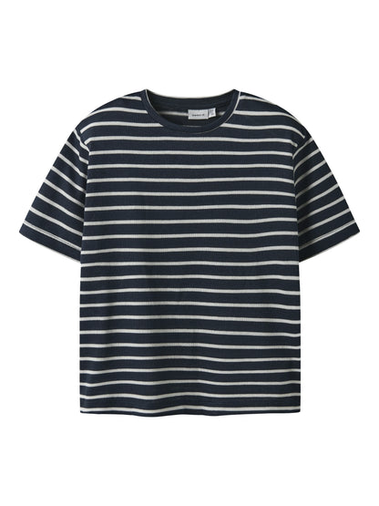 Name T-Shirt gestreift Regular Fit