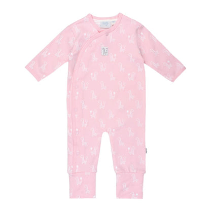 Feetje Strampler mit Klappfuß Giraffe