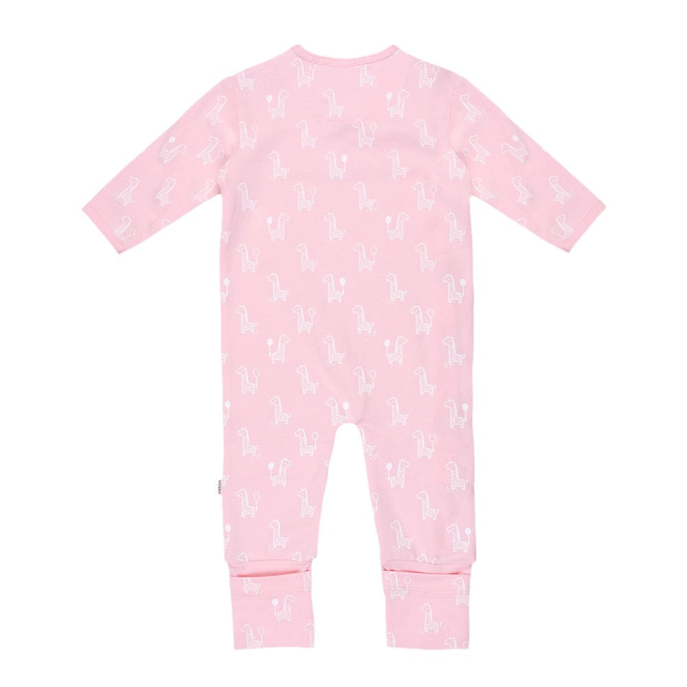 Feetje Strampler mit Klappfuß Giraffe